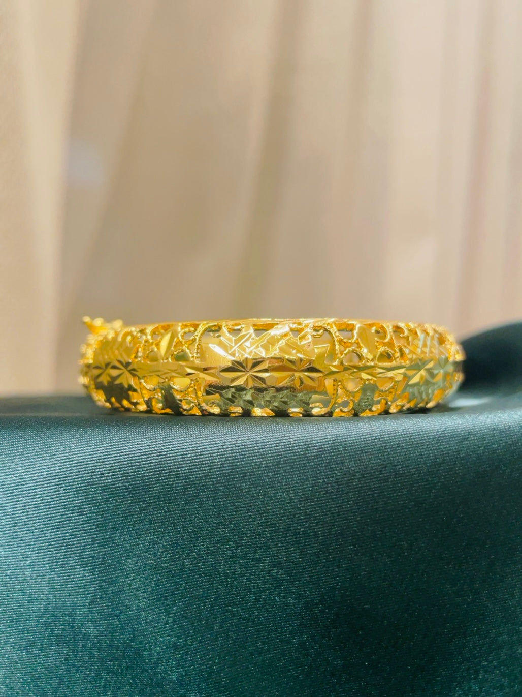Daphne Bangle Bracelet - Gold Plated Brass