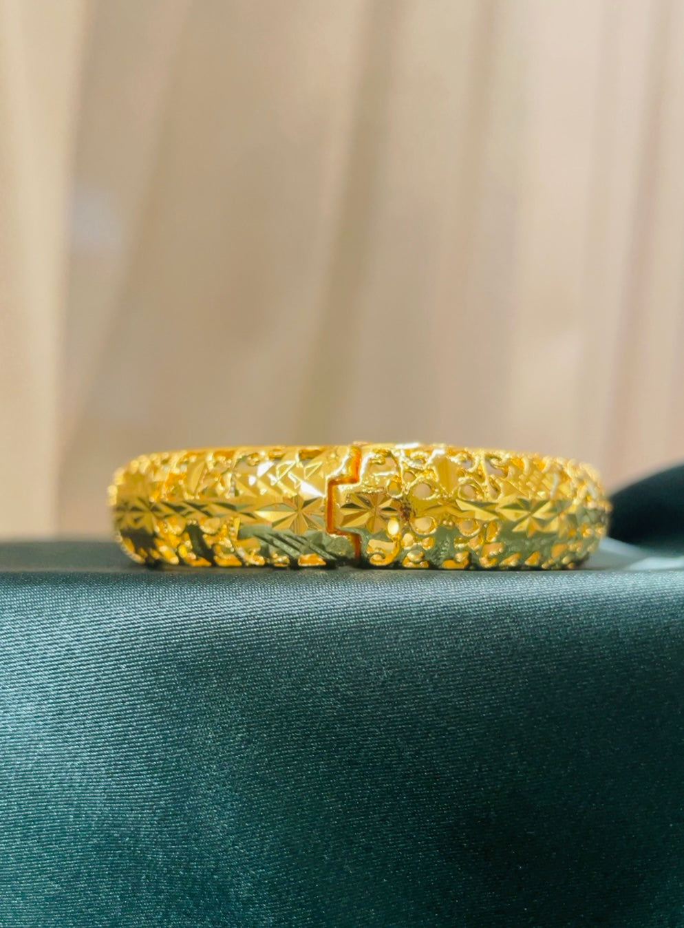 Daphne Bangle Bracelet - Gold Plated Brass