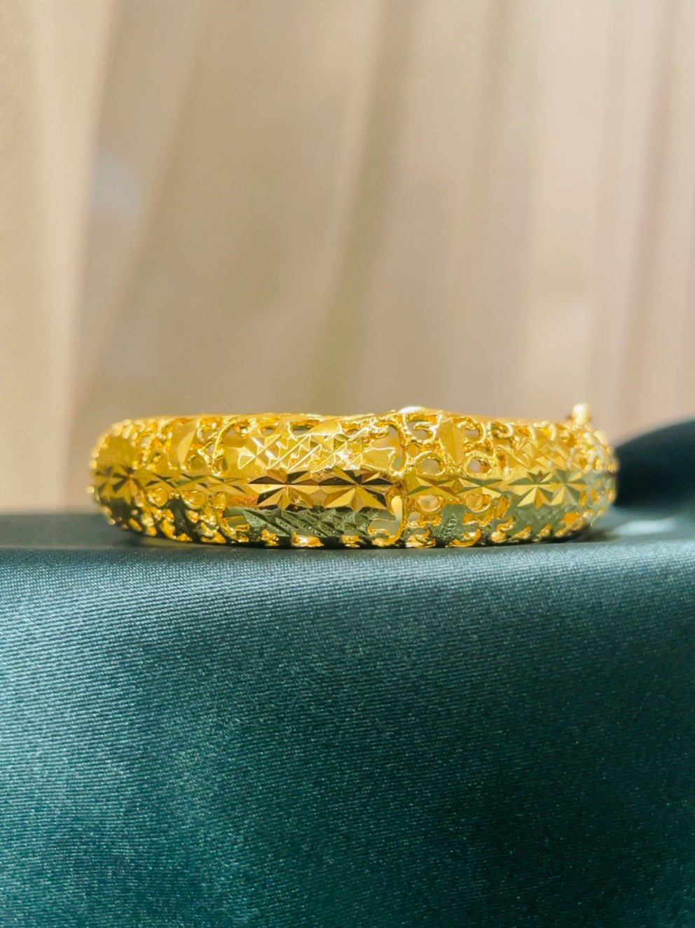 Daphne Bangle Bracelet - Gold Plated Brass