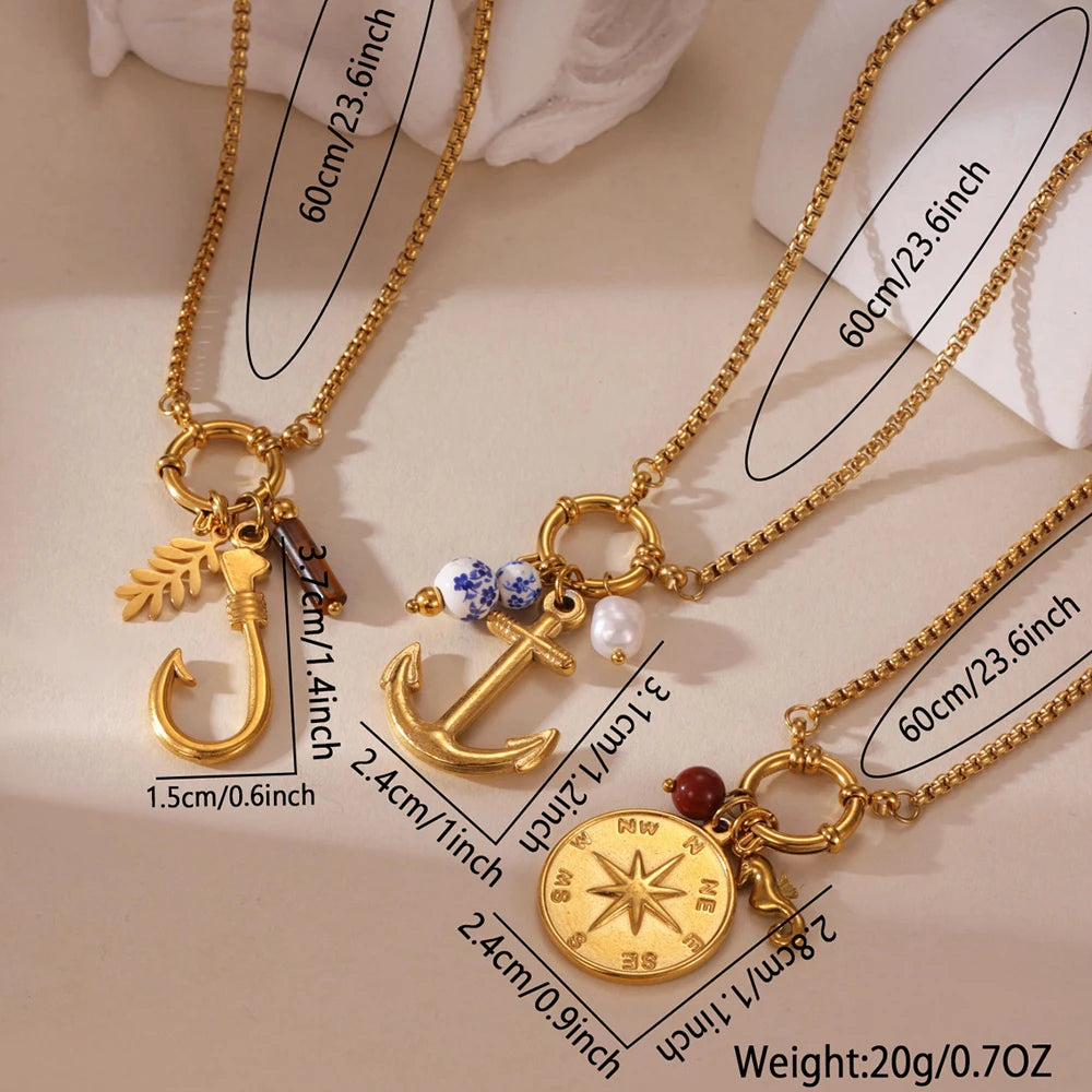 Compass Pendant Necklace