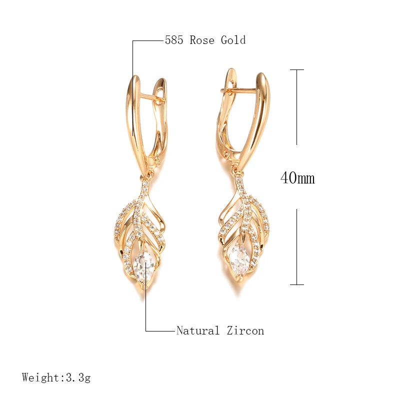Rose Gold Leaf Dangle