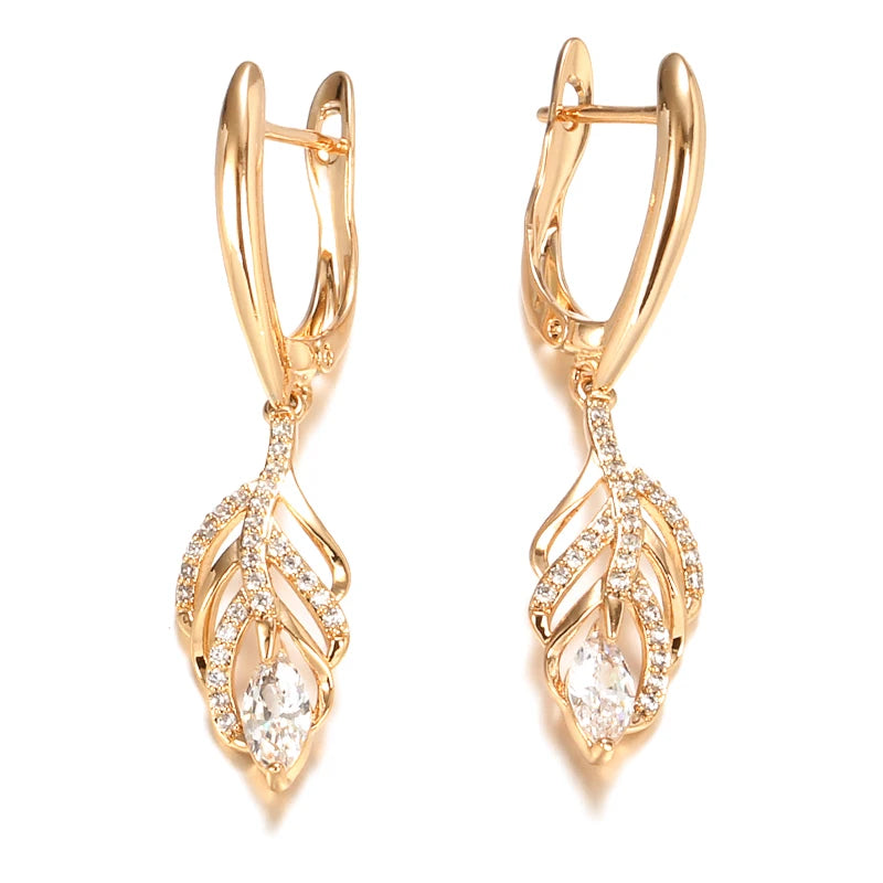 Rose Gold Leaf Dangle