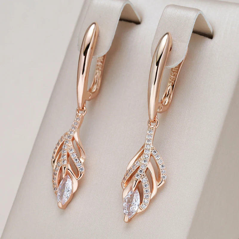 Rose Gold Leaf Dangle