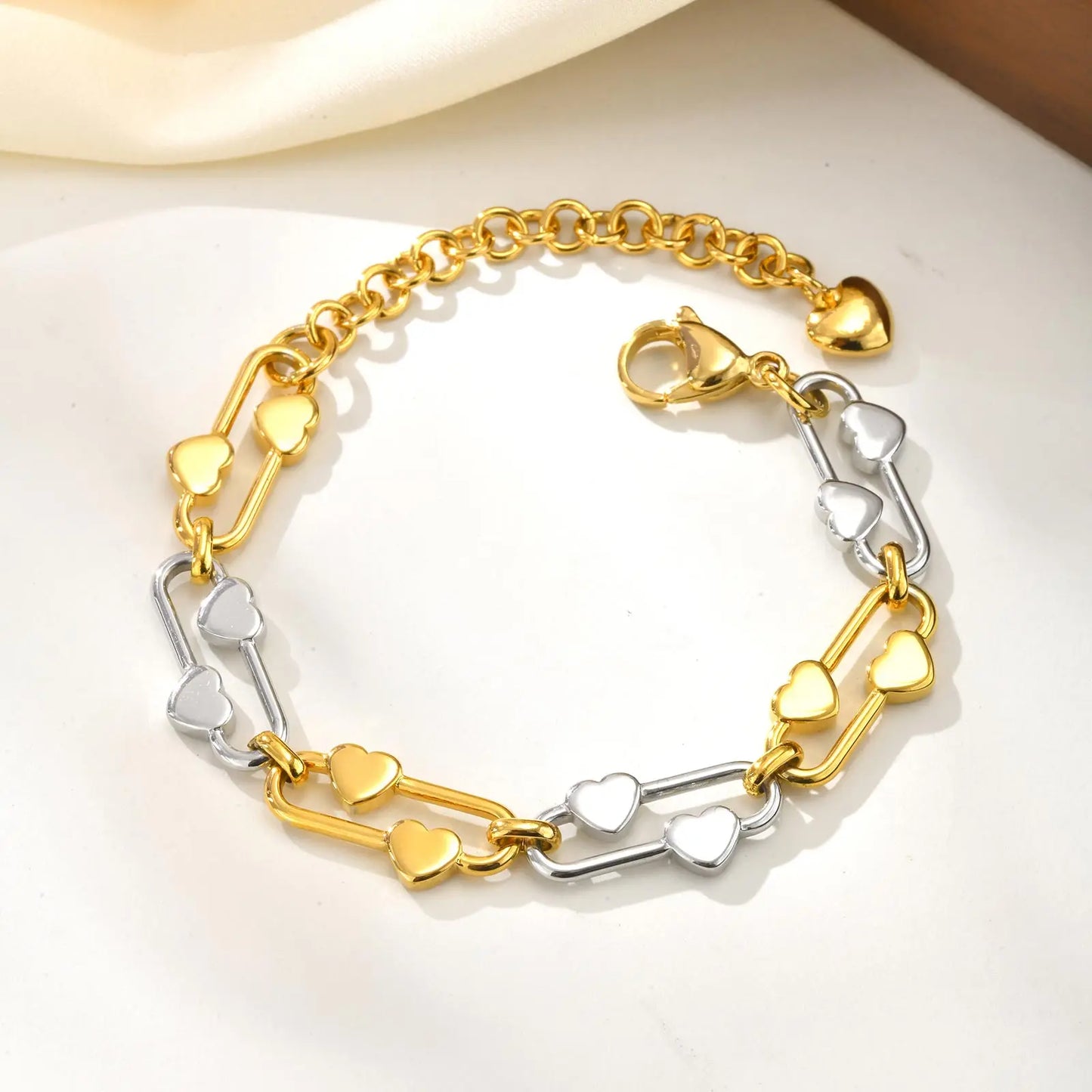 Heart Chain Bracelet