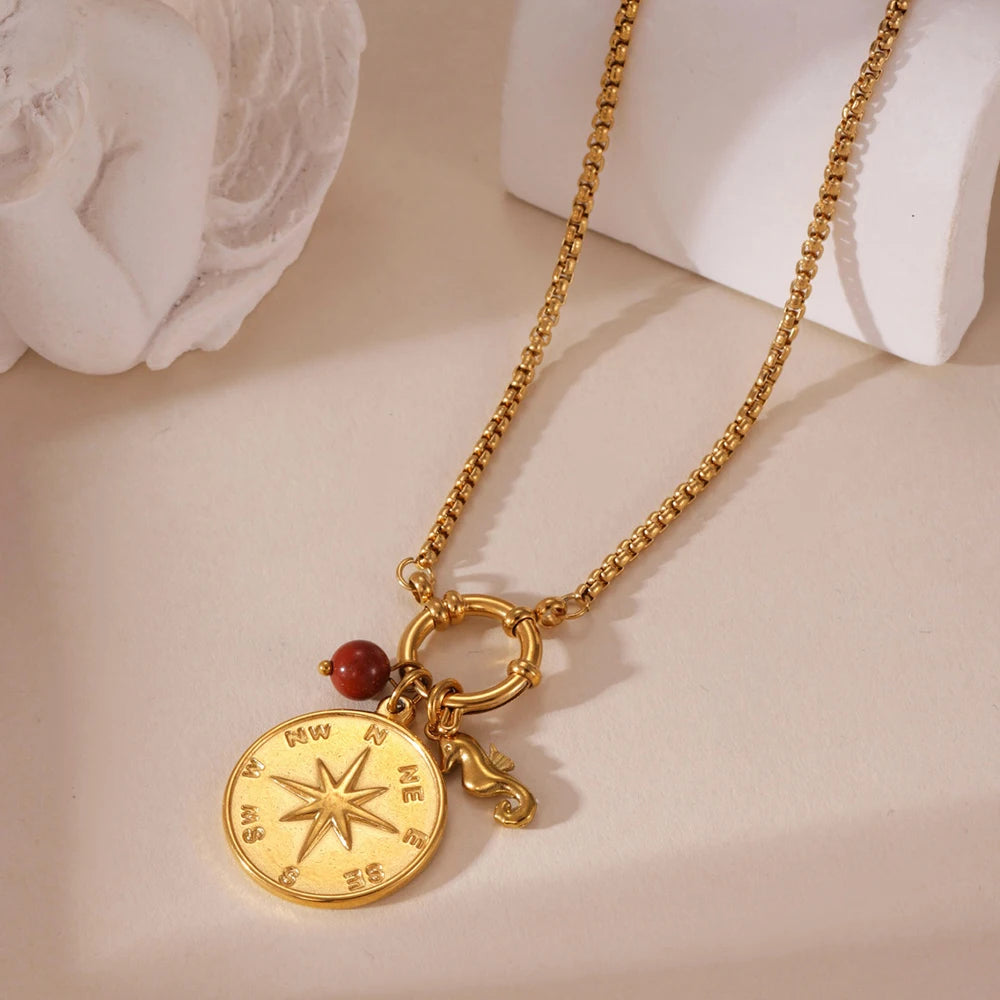 Compass Pendant Necklace