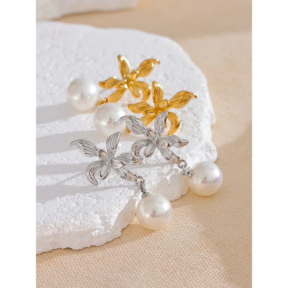 Pearl Flower Dangle
