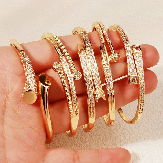Studded Open Bangle