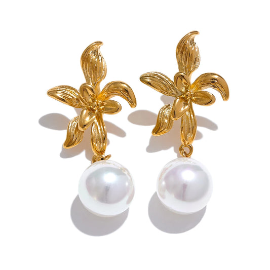 Pearl Flower Dangle